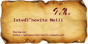 Istvánovits Nelli névjegykártya